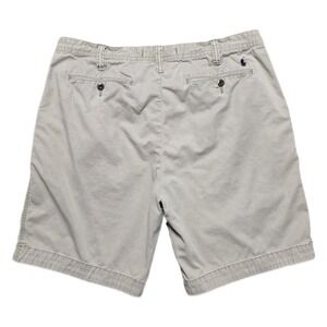 Polo Ralph Lauren Relaxed Fit Tan Khaki Chino Flat Front Shorts Mens 38 Pony